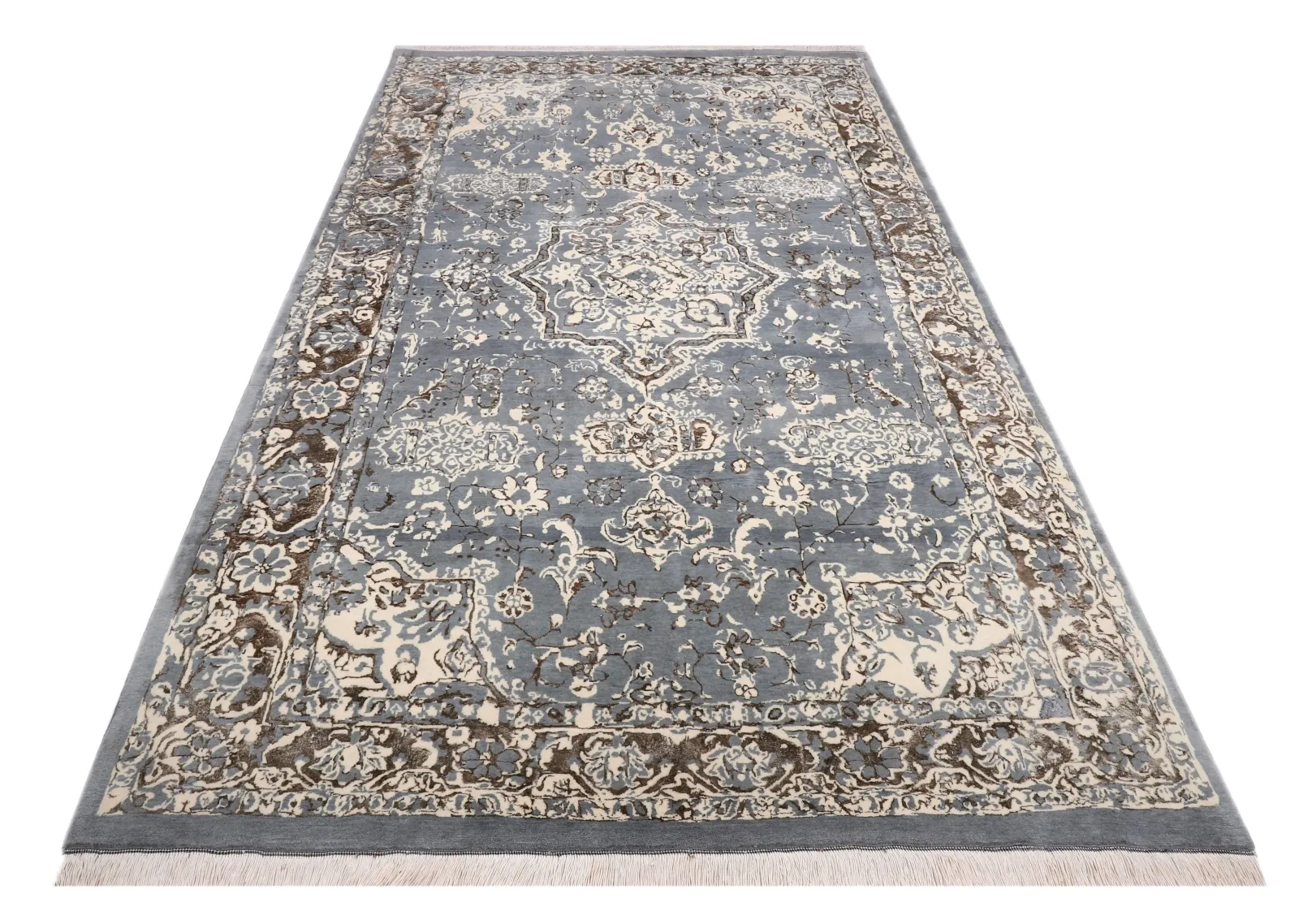 فرش دستباف کرک و ابریشم کد 2326413، کد 2326413