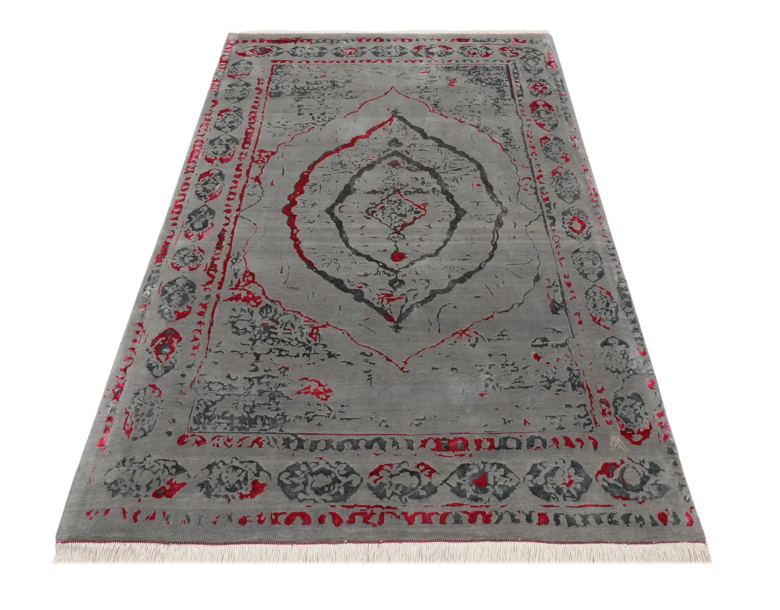 فرش دستباف کرک و ابریشم کد 2328146، کد 2328146