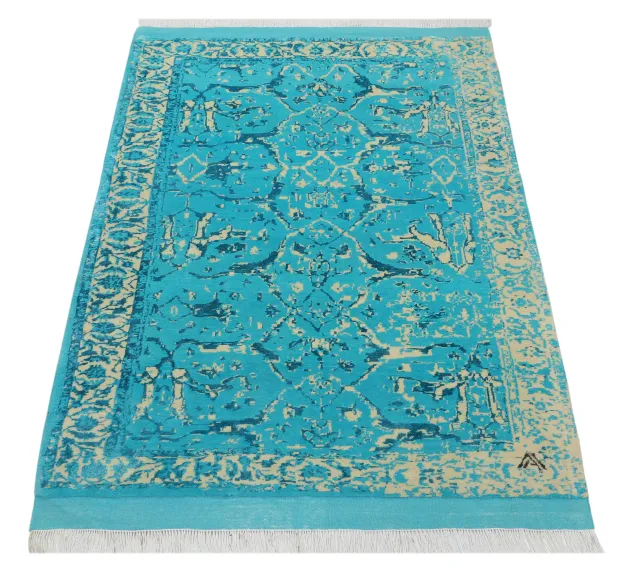 فرش دستباف کرک و ابریشم کد 2329333، کد 2329333